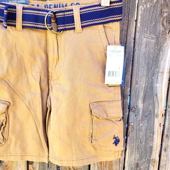 U.S.Polo Assn. Kinds Tan Cargo Shorts Boys Size 6 - Picture 9 of 16